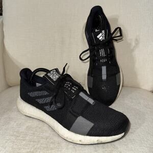 Adidas SenseBoost Go Shoes Womens Size 10 Black Gray Boost Running Knit F33906